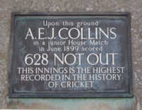 A plaque that reads: