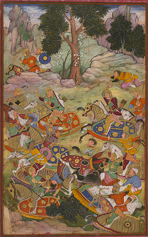 File:The battle of Panipat and the death of Sultan Ibrāhīm, the last of the Lōdī Sultans of Delhi.jpg