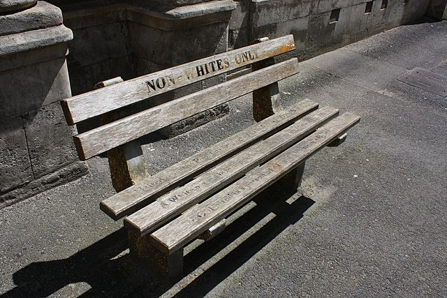 File:Non-whites Only Bench Outside High Court Civil Annex CT.jpg