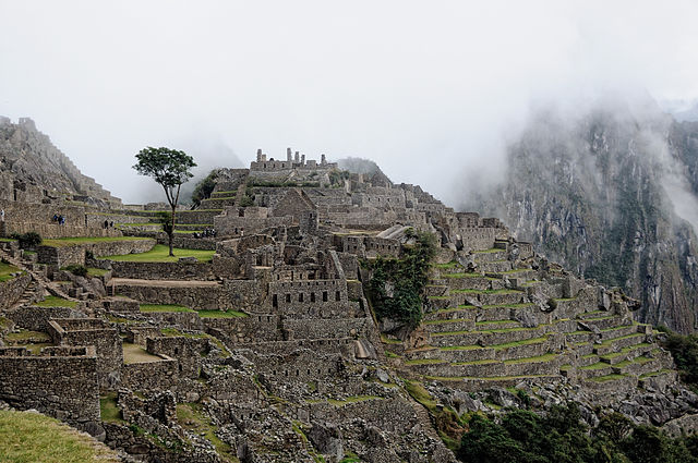 File:Machu Picchu as the mist's rise at dawn.jpg