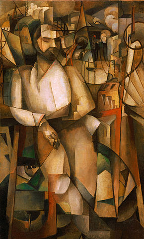 File:Albert Gleizes, l'Homme au Balcon, 1912, oil on canvas, 195.6 x 114.9 cm, Philadelphia Museum of Art.jpg