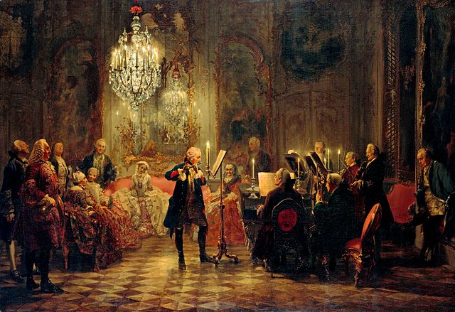 File:Adolph Menzel - Flötenkonzert Friedrichs des Großen in Sanssouci - Google Art Project.jpg