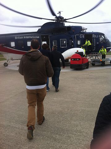 File:Boarding the S61 helicopter at St Margarets.JPG